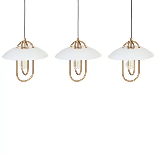 Lampa wisząca 3-punktowa metalowa złota NATTAI - Lampy sufitowe - miniaturka - grafika 1