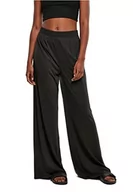 Spodnie damskie - Urban Classics Damskie spodnie Modal Wide Leg Pants z szeroką nogawką, spodnie materiałowe dla kobiet w 2 kolorach, rozmiary XS - 5XL, czarny, 4XL - miniaturka - grafika 1