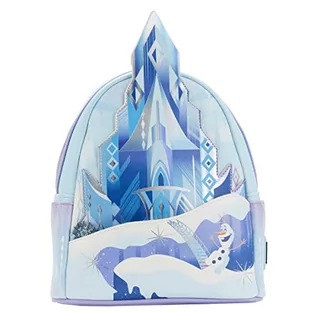 Torebki damskie - Loungefly Disney Frozen Princess Castle damska torba na ramię z podwójnym paskiem, Multicolor, One Size, Disney Kraina lodu księżniczka zamek mini plecak - grafika 1