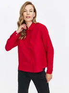 Koszule damskie - Czerwona koszula o prostym fasonie - miniaturka - grafika 1