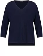 Swetry damskie - Samoon Sweter damski 272012-25110, Mood Blue, 46 (DE), Mood Blue, 46 - miniaturka - grafika 1