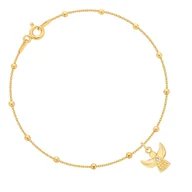 Bransoletki - Złota bransoletka z aniołkiem - miniaturka - grafika 1