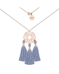 Naszyjnik z rozetą z różowego złota i trzema chwostami - Naszyjniki - miniaturka - grafika 1