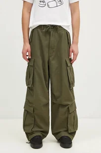 Vans spodnie bawełniane Premium Classics LX Baggy Cargo Pant kolor zielony w fasonie cargo VN000HMYKCZ1 - Spodnie męskie - miniaturka - grafika 1