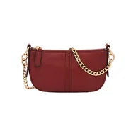 Torebki damskie - Fossil Mini Baguette Crossbody Jolie dla kobiet skóra LiteHide, ZB1906602, czerwona - miniaturka - grafika 1