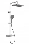 Zestawy prysznicowe - 5756-910-61 / KFA / MALAGA / DESZCZOWNIA Z BATERIĄ TERMOSTAT NATRYSKOWĄ ŚCIANNA, PVD GUN METAL GREY / - miniaturka - grafika 1