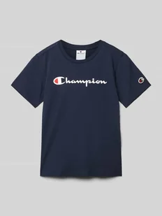 T-shirt z nadrukiem z logo - Koszulki dla chłopców - miniaturka - grafika 1