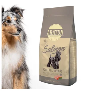 ARATON SALMON SUCHA KARMA Z ŁOSOSIEM DLA PSÓW 15kg - Sucha karma dla psów - miniaturka - grafika 1