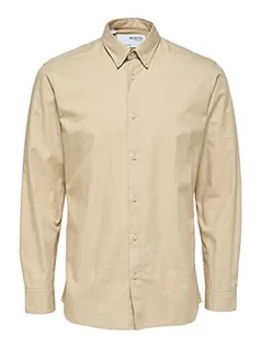 Koszule męskie - SELECTED HOMME Męska koszula Button-down, Incense/Szczegóły: melanż, L - grafika 1