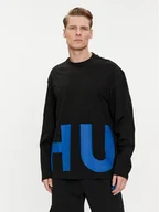 Koszulki męskie - Hugo Longsleeve Nallison 50509775 Czarny Regular Fit - miniaturka - grafika 1