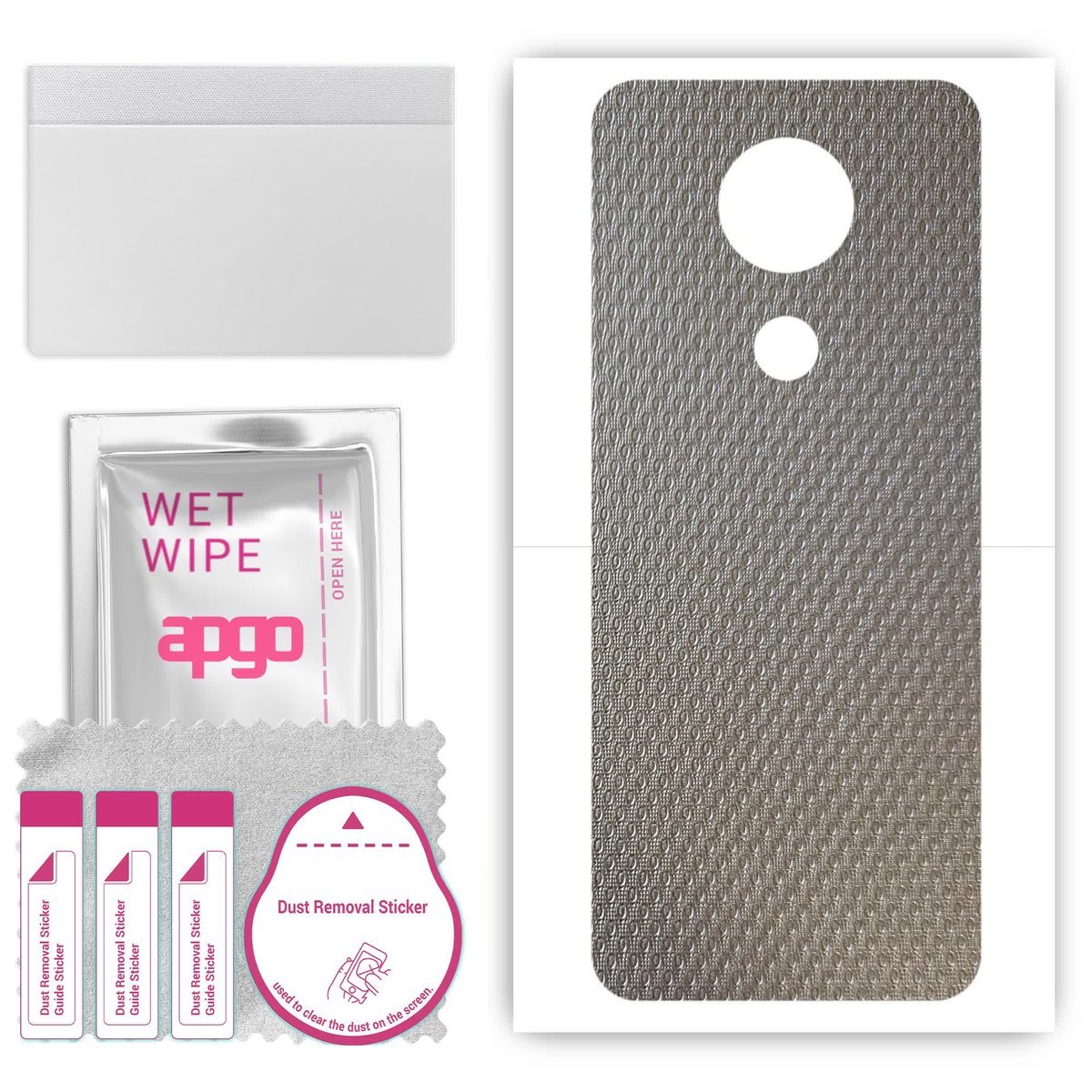Folia naklejka skórka strukturalna na TYŁ do Nokia C5 Endi - Aluminium krople - apgo SKINS