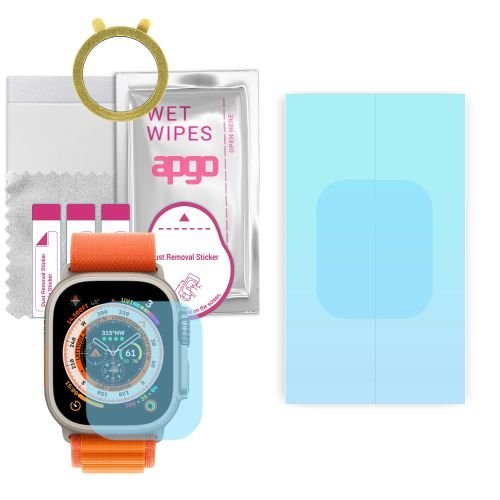 1x folia ochronna hydrożelowa do Apple Watch Ultra (49mm) - apgo HD HQ FLEX Smartwatch Hydrogel Protection Ochrona na ekran smartwatcha