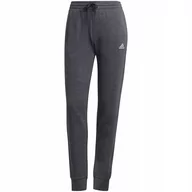 Spodnie męskie - Spodnie damskie adidas Essentials Slim Tapered Cuffed Pant ciemnoszare HA0265-L - miniaturka - grafika 1