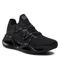 Sneakersy damskie - Emporio Armani Sneakersy EA7 X8X087 XK227 Q268 Full Black/Silver - miniaturka - grafika 1