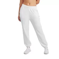 Spodnie damskie - Champion Damskie spodnie dresowe Powerblend Sweatpants, białe, średnie - miniaturka - grafika 1