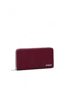 Portfele - Desigual Women's Accessories PU Long Bi-Fold Wallet, RED, czerwony, 24.5 - miniaturka - grafika 1