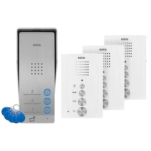 Eura-Tech Zestaw domofonowy ADP-63A3 Biały - Akcesoria do domofonów i wideodomofonów - miniaturka - grafika 1