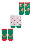 Skarpetki dla dzieci - Skarpety dziecięce świąteczne bawełniane 3PAK 17-19 - miniaturka - grafika 1