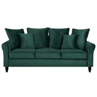 Sofy i kanapy - Beliani Sofa 3-osobowa welurowa szmaragdowa BORNHOLM - miniaturka - grafika 1