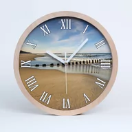 Zegary - Zegar drewniany okrągły plaża nad Bałtykiem fi 30, Tulup - miniaturka - grafika 1
