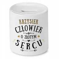 Skarbonki - Skarbonka dla Krzyśka na Urodziny Idealny Prezent z Nadrukiem ze Zdjęciem - miniaturka - grafika 1