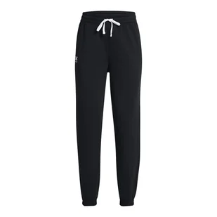 Damskie Spodnie UNDER ARMOUR UA RIVAL TERRY JOGGER 1382735-002 – Czarny - Spodnie damskie - miniaturka - grafika 1