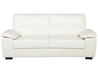 Sofy i kanapy - Beliani Sofa 3-osobowa ekoskóra kremowa VOGAR 55931 - miniaturka - grafika 1