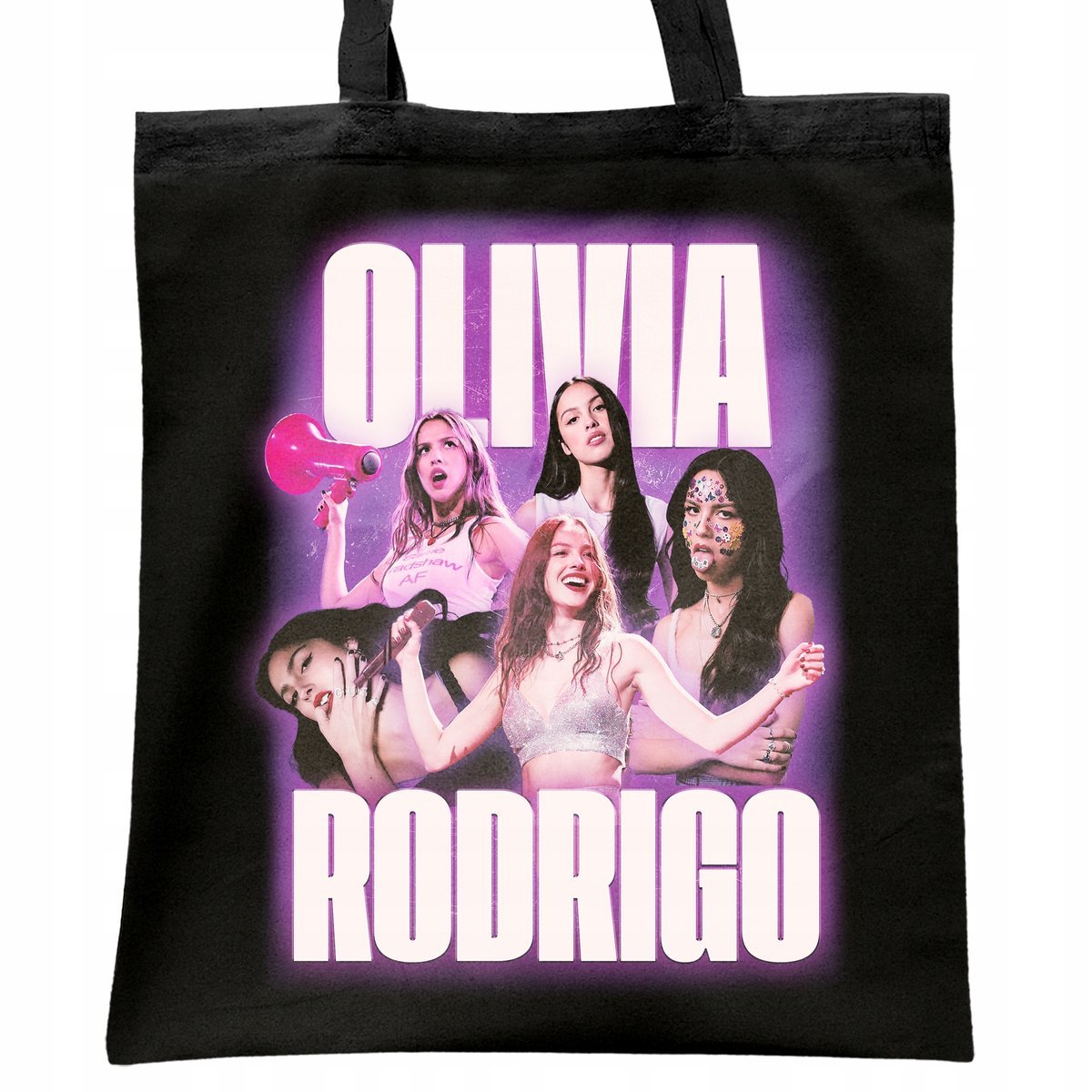 Torba bawełniana czarna na zakupy Olivia Rodrigo Dla Fanów