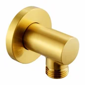 Akcesoria do armatury i ceramiki - OMNIRES S008 GLB przyłącze kątowe złoty szczotkowany - miniaturka - grafika 1