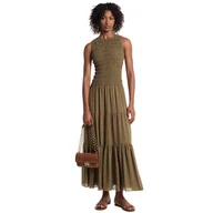 Sukienki - vestiti casual donna michael kors - smocked tank dress - verde - miniaturka - grafika 1