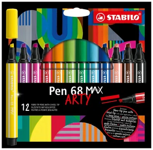 Stabilo, Flamaster Pen 68 MAX etui kartonowe 12 szt. ARTY - Przybory szkolne - miniaturka - grafika 1