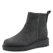 Kozaki damskie - TAMARIS Damskie buty Comfort Boot Flat Półdługie kozaki, ANTRAC. Suede, 37 EU, Antrac Suede, 37 EU - miniaturka - grafika 1