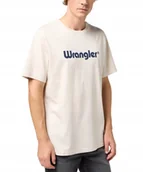 Koszulki męskie - T-shirt Wrangler LOGO TEE 112350523 White XL - miniaturka - grafika 1