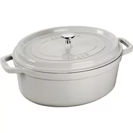 Garnki - Staub Garnek żeliwny owalny La Cocotte 5,5 L biała trufla 40501-416-0 - miniaturka - grafika 1