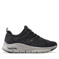 Sneakersy męskie - Sneakersy Skechers Waveport 232301/BKGY Szary - miniaturka - grafika 1