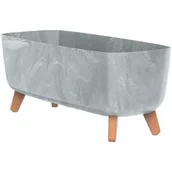 Donice - Doniczka Na Nóżkach Gracia Case Beton-Effect Szara - miniaturka - grafika 1