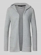 Swetry damskie - Kurtka z dzianiny o kroju regular fit z kapturem model ‘DOFFY’ - miniaturka - grafika 1