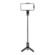 Selfie stick - Zestaw/uchwyt selfie z pilotem na statyw bluetooth czarny Q11/TR19 - miniaturka - grafika 1