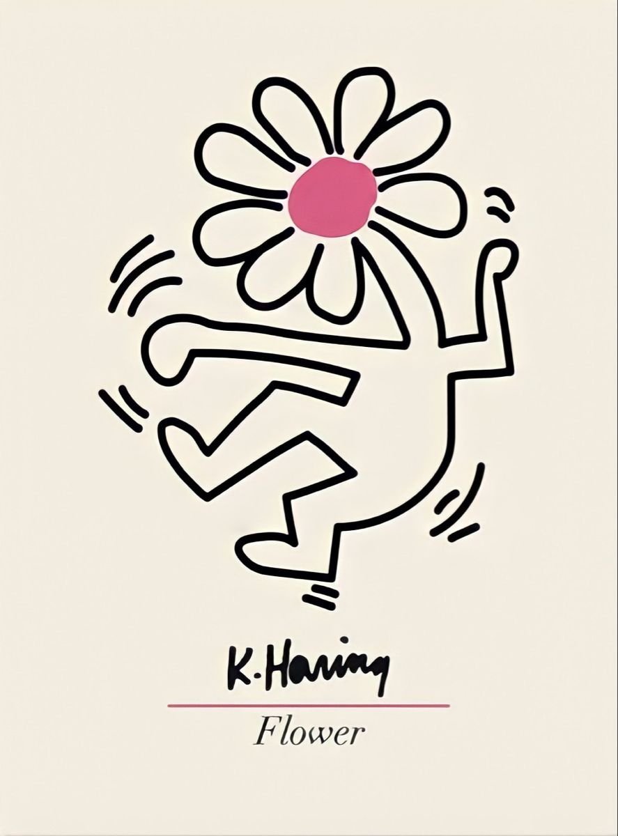 PODKŁADKA POD MYSZ Z Nadrukiem 22x18 cm Keith Haring ART Tekst Prezent