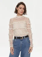 Bluzki damskie - TWINSET Bluzka 241TP2041 Beżowy Regular Fit - miniaturka - grafika 1