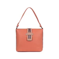 Torebki damskie - Hexagona Kolekcja damska Paris CITADINE - peach-in ziarnisty syntetyczny-torba na ramię torba na ramię crossbody listonoszka, dł.: 29 x wys. : 24 x P: 15 cm - miniaturka - grafika 1