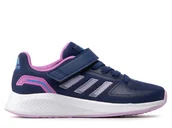 Buty dla dziewczynek - Buty dziecięce adidas HR1537 RUNFALCON 2.0 EL Niebieskie - miniaturka - grafika 1