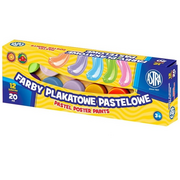 Farby i media malarskie - Astra - Farby plakatowe pastelowe 12 kolorów - miniaturka - grafika 1