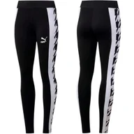 Legginsy - Puma legginsy damskie sportowe czarne klasyczne 596732 01 S - miniaturka - grafika 1