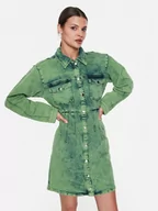 Sukienki - Gestuz Sukienka jeansowa Skyegz 10906800 Zielony Regular Fit - miniaturka - grafika 1