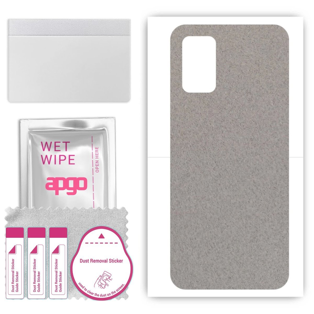 Folia naklejka skórka strukturalna na TYŁ Zamsz do Ulefone Note 12 - Zamsz Szary - apgo SKINS