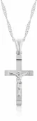 Biżuteria religijna - Łańcuszek srebrny z krzyżykiem - miniaturka - grafika 1