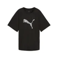 Koszulki sportowe damskie - Damska koszulka z nadrukiem EVOSTRIPE PUMA Black - miniaturka - grafika 1