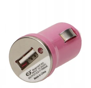 Mała Ładowarka Samochodowa Usb Zapalniczka Różowa - Ładowarki samochodowe - miniaturka - grafika 1