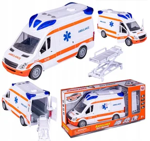 POJAZD AUTO KARETKA AMBULANS Z NAPĘDEM NOSZE - Zabawki zdalnie sterowane - miniaturka - grafika 1